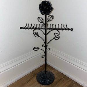 Black Floral Jewelry Holder